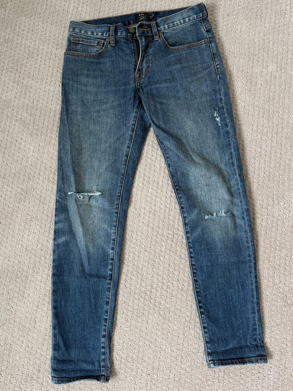 Club Monaco Men's Skinny Jeans in Medium Blue Wash